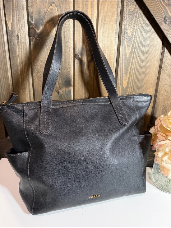 Fossil Handbags - Fossil Black Leather Everyday Tote